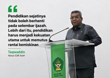 Ketua ICMI Aceh Taqwaddin: Pendidikan Tidak Boleh Hanya Melahirkan Ijazah, Harus Mampu Memutus Rantai Kemiskinan