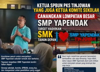 “Sokong Dunia Pendidikan” Ketua SPBUN PKS Tinjowan Suhartono Canangkan Lompatan Besar SMP Yapendak, Target SMK Berdiri Tahun 2027