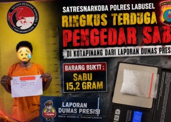 Satresnarkoba Polres Labusel Ringkus Terduga Pengedar Sabu di Kotapinang dari Laporan Dumas Presisi
