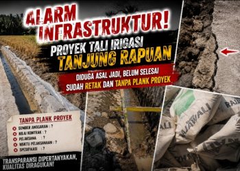Proyek Tali Irigasi di Tanjung Rapuan Diduga Bermutu Rendah dan Tanpa Plank Proyek, Transparansi Seolah Ikut Terkubur di Balik Adukan Beton