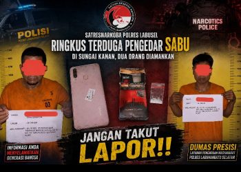 Ketika Warga Berani Melapor, Pengedar Tak Berkutik! Satresnarkoba Polres Labusel Ringkus Dua Terduga Pelaku Sabu di Sungai Kanan