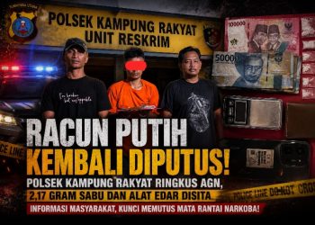 Jangan Berani Edarkan Narkoba di Wilkum Polsek Kampung Rakyat,Ini Buktinya AGN Jadi Tumbal, Sabu dan Timbangan Turut Diamankan