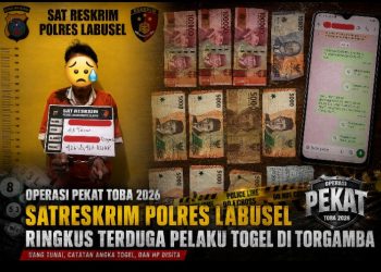 Operasi Pekat Toba 2026: Polres Labusel Sapu Praktik Togel di Torgamba, Satu Pelaku Diamankan