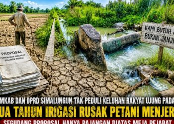 Pemkab dan DPRD Simalungun Dinilai Tak Perduli Keluhan Rakyat Ujung Padang, 2 Tahun Irigasi Rusak Petani Menjerit Segudang Proposal Hanya Formalitas 