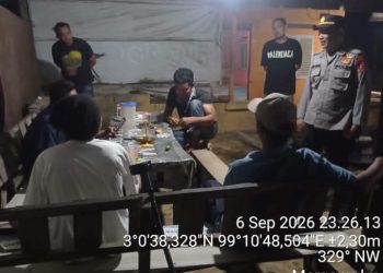 Tindaklanjuti Aduan Balap Liar di Gajing, Polsek Gunung Malela Patroli Tengah Malam, Situasi Dipastikan Kondusif