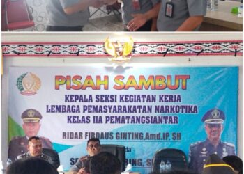 Ridar Ginting Promosi Karutan, Serasi Sembiring Jabat Kasi Giatja Lapas Narkotika Kelas IIA Pematangsiantar