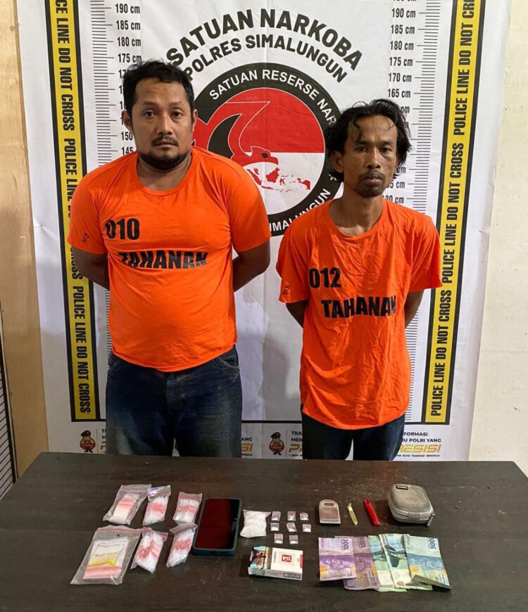 Tembong dan Wadi Diringkus Polres Simalungun, Sabu Sebanyak 32,62 Gram Diamankan