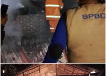 Dihuni Dua Orang Anak, Sebuah Rumah Hangus Terbakar di Huta Bayu Raja