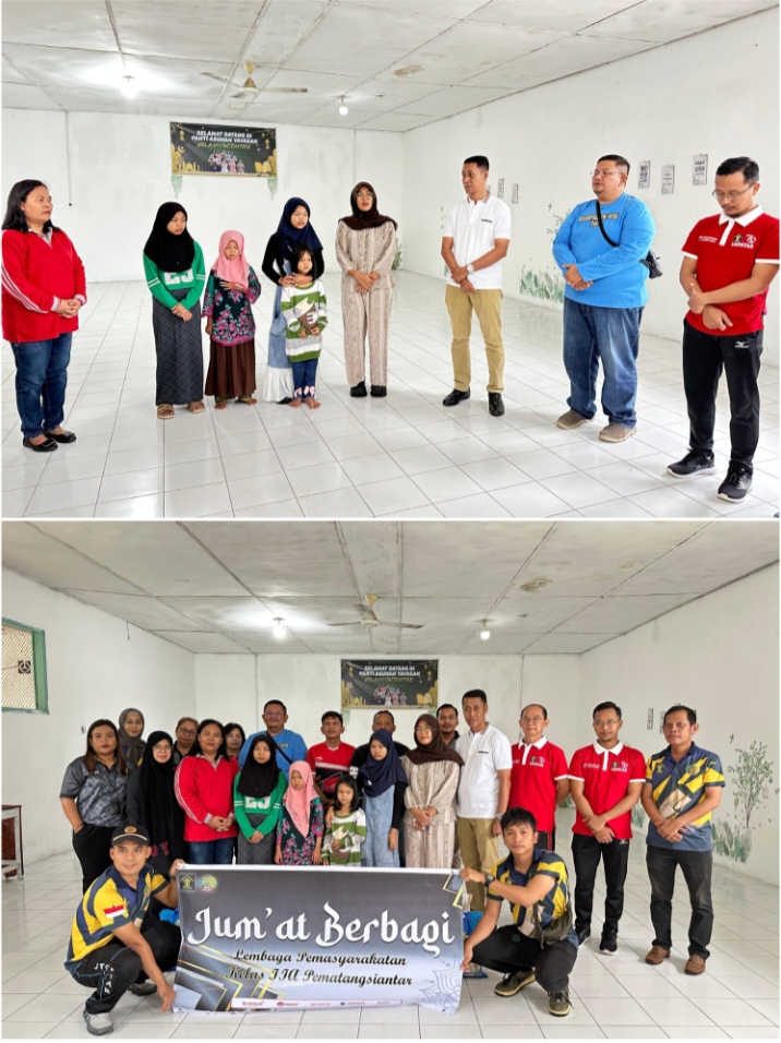 Kalapas bersama jajarannya saat mengunjungi panti asuhan