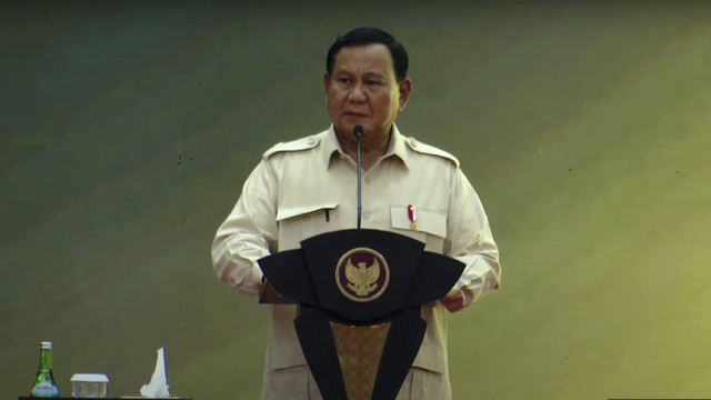 Presiden Prabowo saat memberikan arahan seluruh jajaran Polri