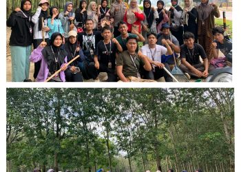 Hari Pertama KKN, Mahasiswa UINSU Gelar Gotong Royong Bersama Warga Desa Buluh Duri