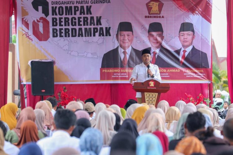 Wali Kota Wesly Ucapkan Selamat HUT ke-18 Partai Gerindra