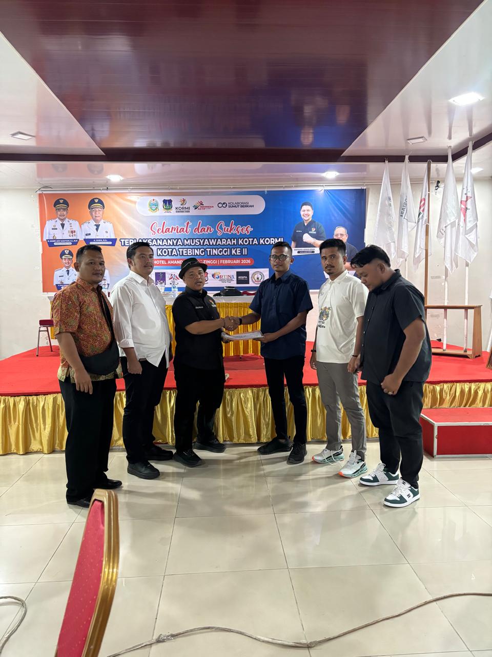 Sah...Fauzan A.Yusuf Panjaitan S.Sos terpilih sebagai Nahkoda KORMI Tebing Tinggi 2026-2030