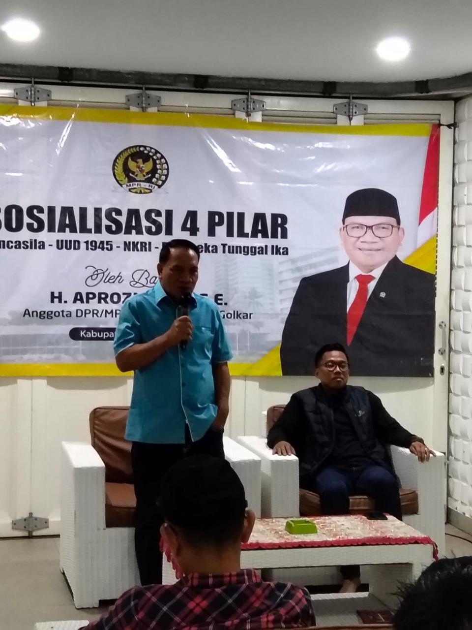 Aprozi Alam Sosialisasikan Empat Pilar Kebangsaan Bersama Masyarakat di Kotabumi
