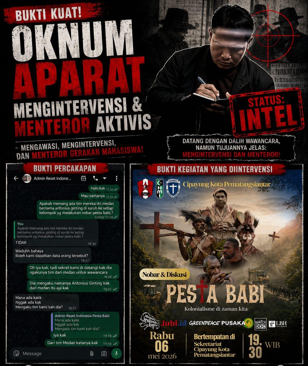 Kelompok Cipayung Pematangsiantar Kecam Teror Oknum Intelijen: Sekretariat Bukan Ruang Interogasi.