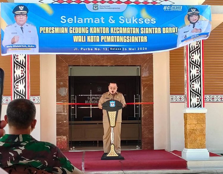 Wali Kota Wesly Resmikan Kantor Camat Siantar Barat, Ajak ASN Tingkatkan Pelayanan kepada Masyarakat
