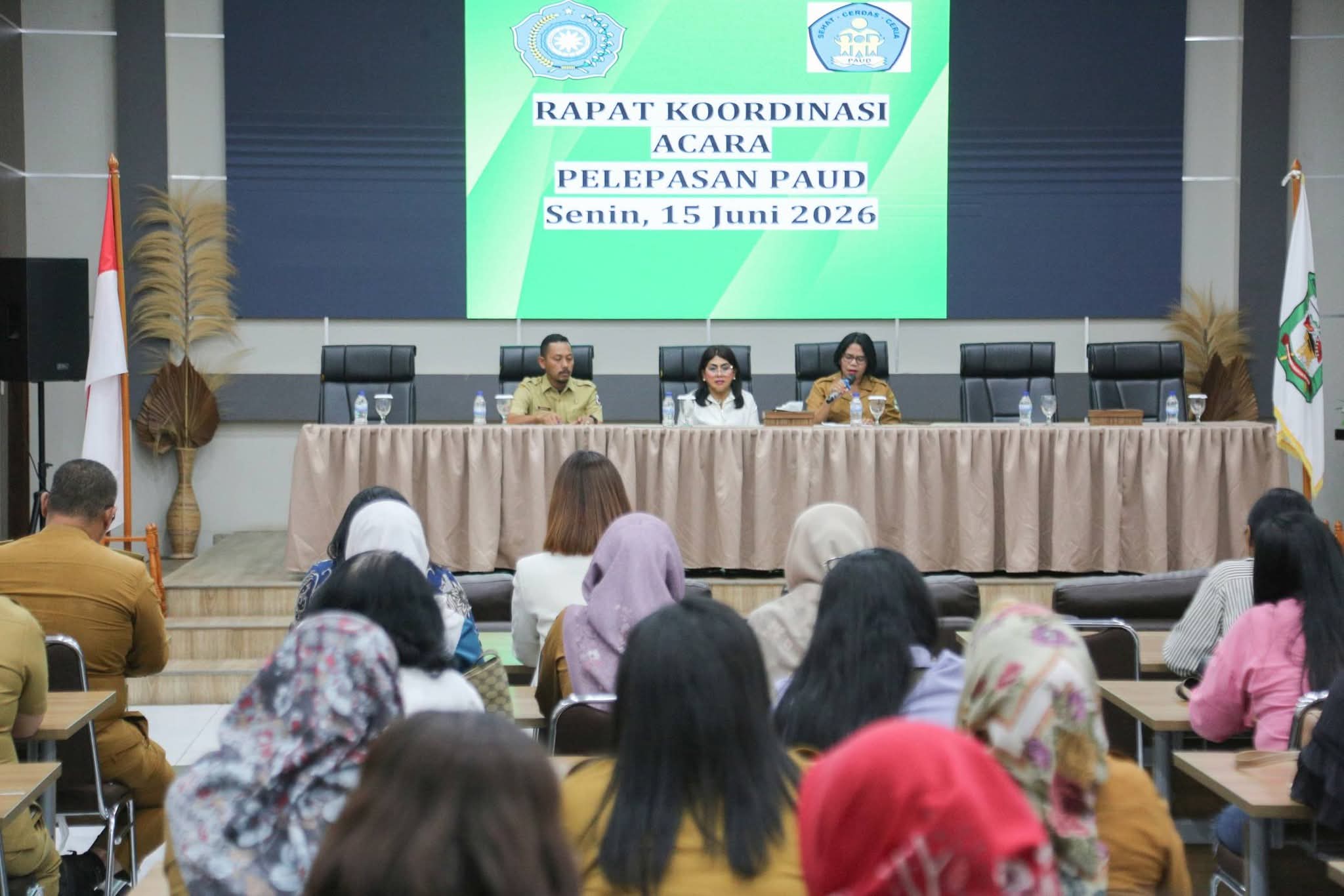 Ketua TP PKK Ny Liswati Hadiri Rapat Koordinasi Persiapan Pelepasan Murid PAUD-SAB se-Kota Pematangsiantar