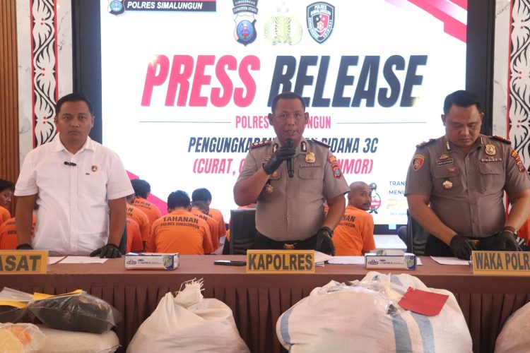 Polres Simalungun Ungkap 69 Tersangka Kasus 3C Semester I 2026, Puluhan Kasus Kejahatan Konvensional Berhasil Diungkap