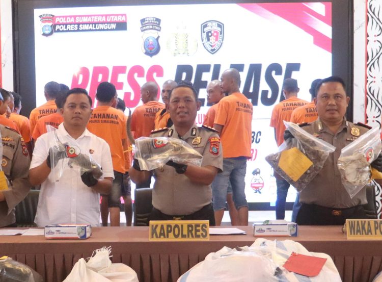 Polres Simalungun Ungkap Kasus Perdagangan Trenggiling, Tanduk Rusa & Beruang Madu