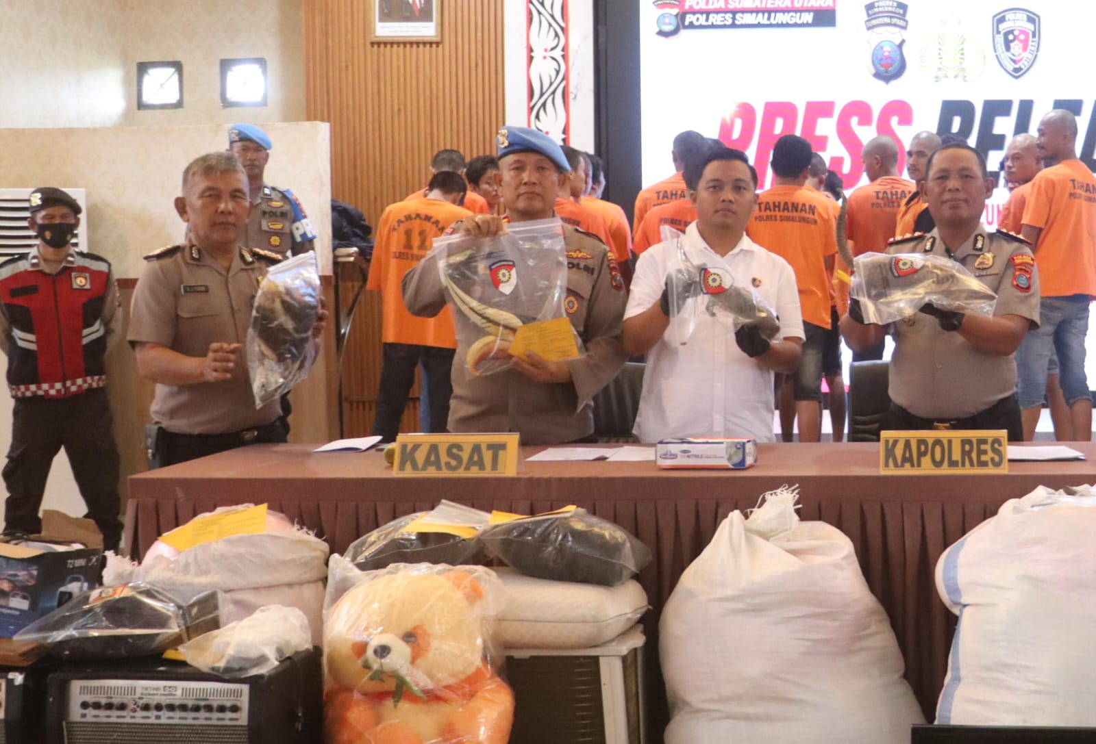 Polres Simalungun Bekuk 69 Pelaku Curat, Curas & Cunranmor