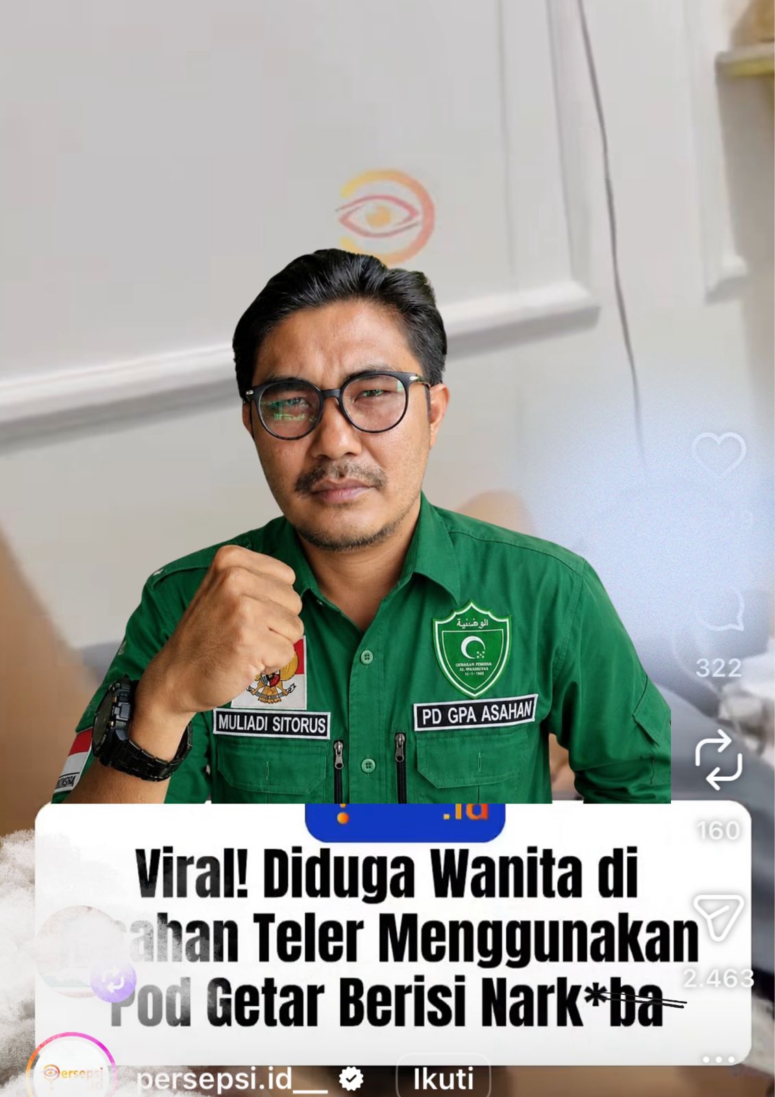 Ketua PD GPA Asahan Soroti Dugaan Lemahnya Pengawasan Pemberantasan Narkoba di Kabupaten Asahan