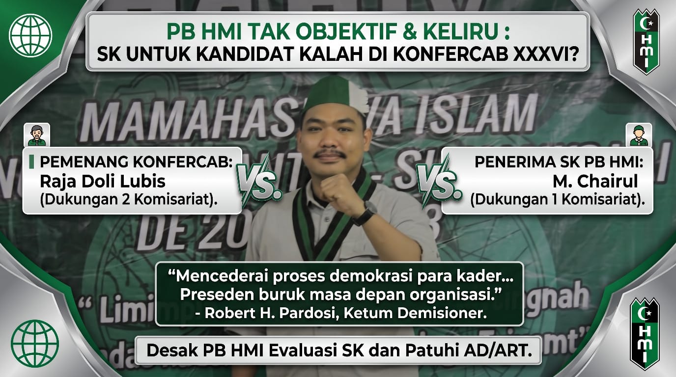 Keluarkan SK Kandidat Kalah di Konfercab ke- XXXVI, Ketum Demisioner HMI Cabang Siantar-Simalungun Nilai PB HMI Tak Objektif dan Keliru
