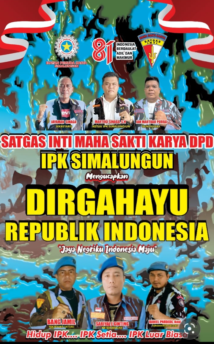 Kata Satgas Inti IPK Simalungun di Momen Hari Kemerdekaan: Pemuda Jangan Jadi Penonton, Tapi Pelaku Perubahan