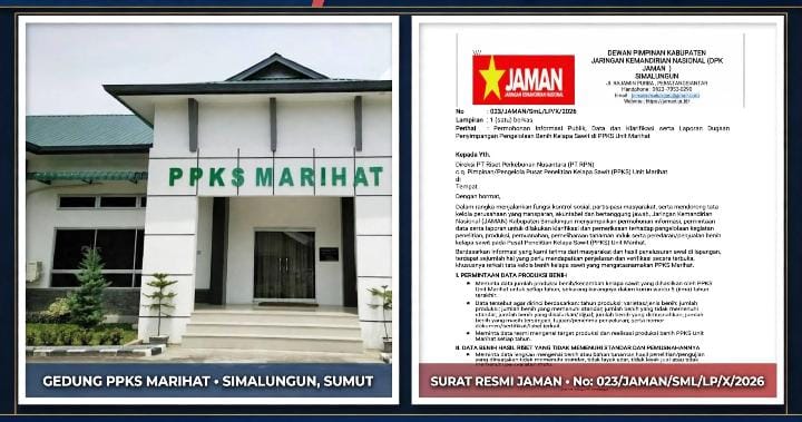 JAMAN Simalungun Surati PT.RPN , Minta Transparansi Tata Kelola Benih PPKS Marihat.