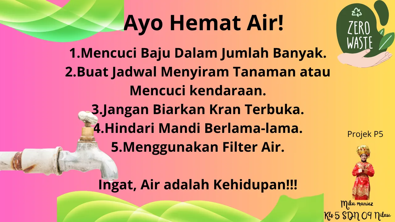 Poster Cara Menghemat Air