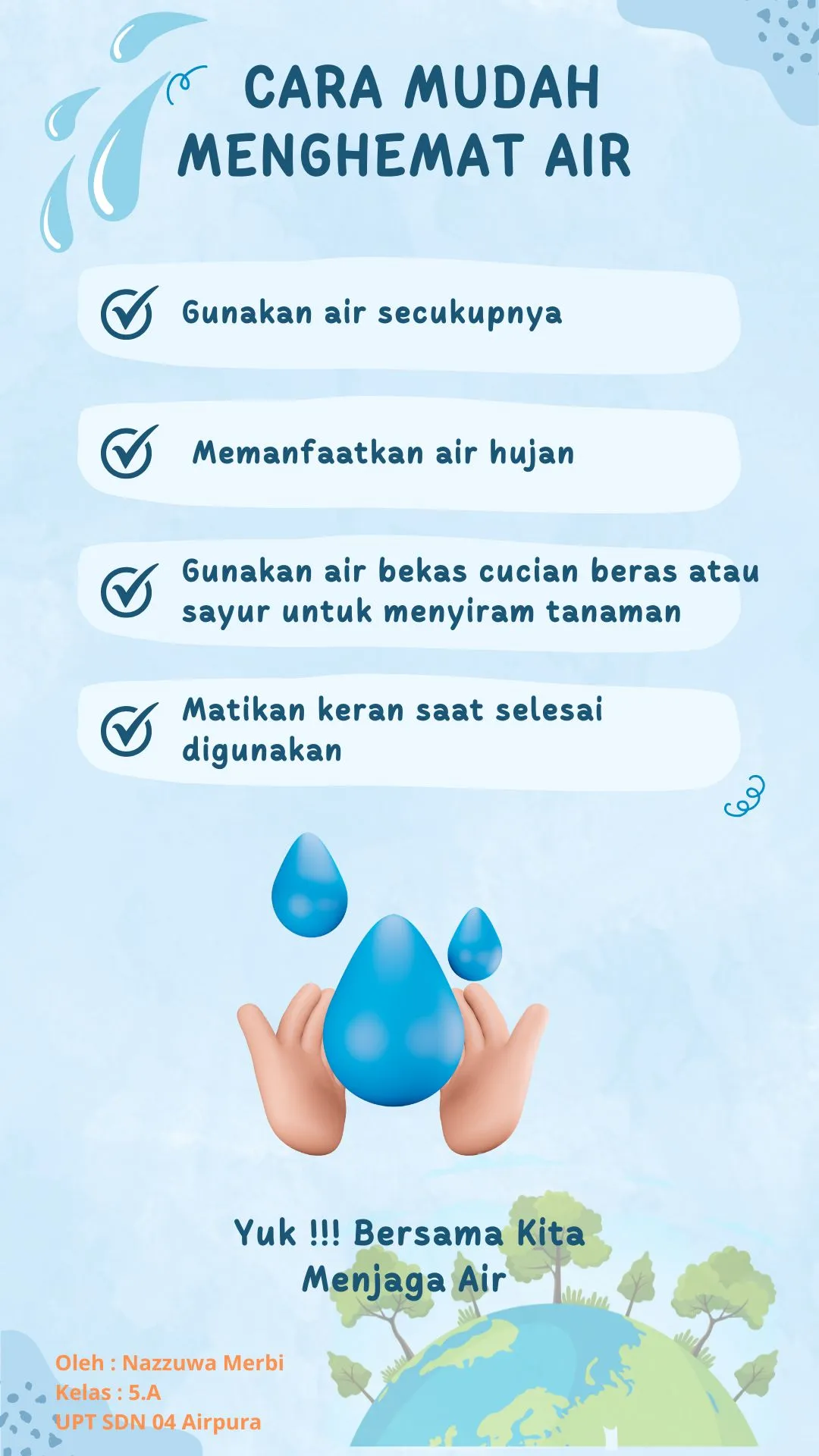 Poster Cara Menghemat Air