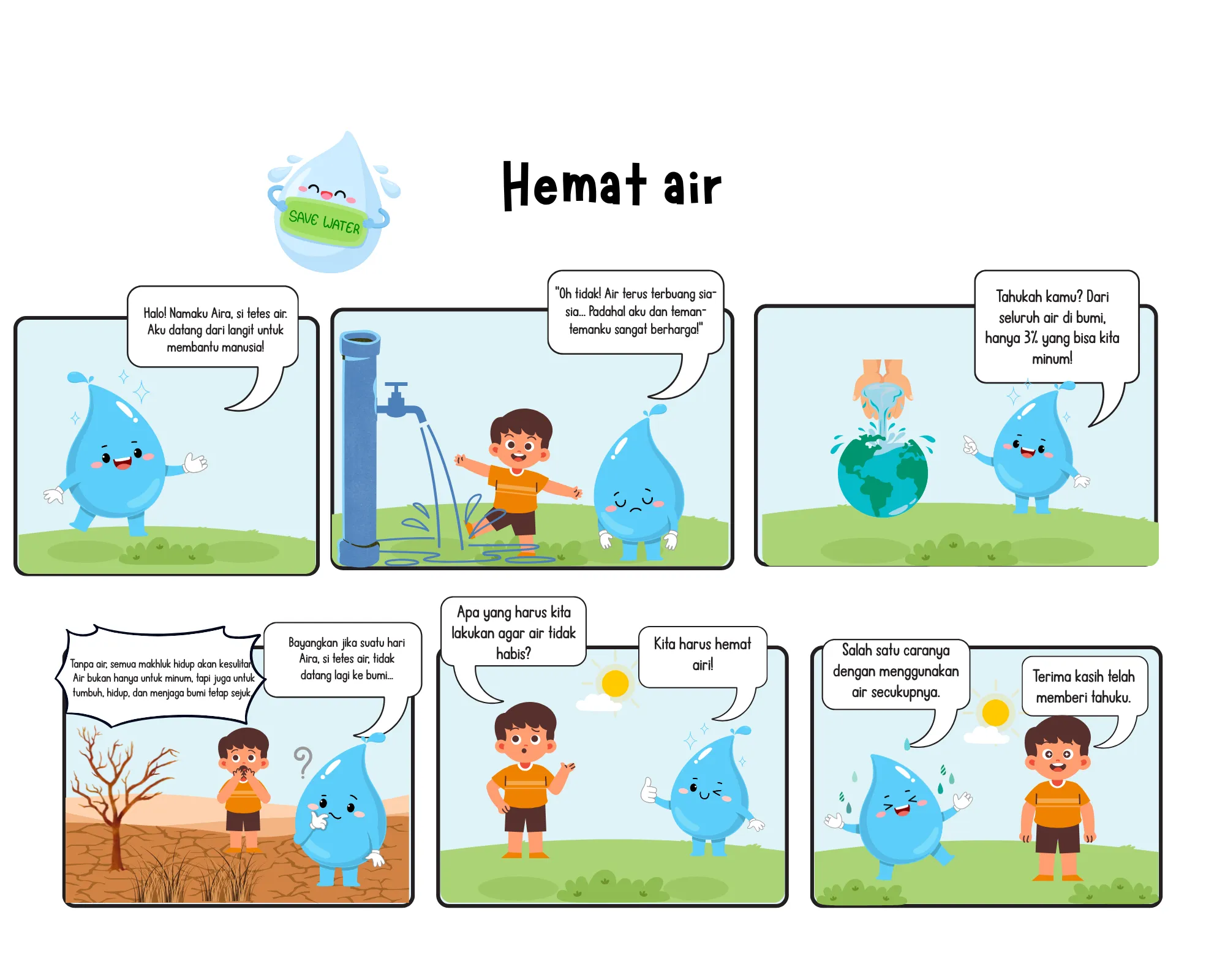 komik hemat air