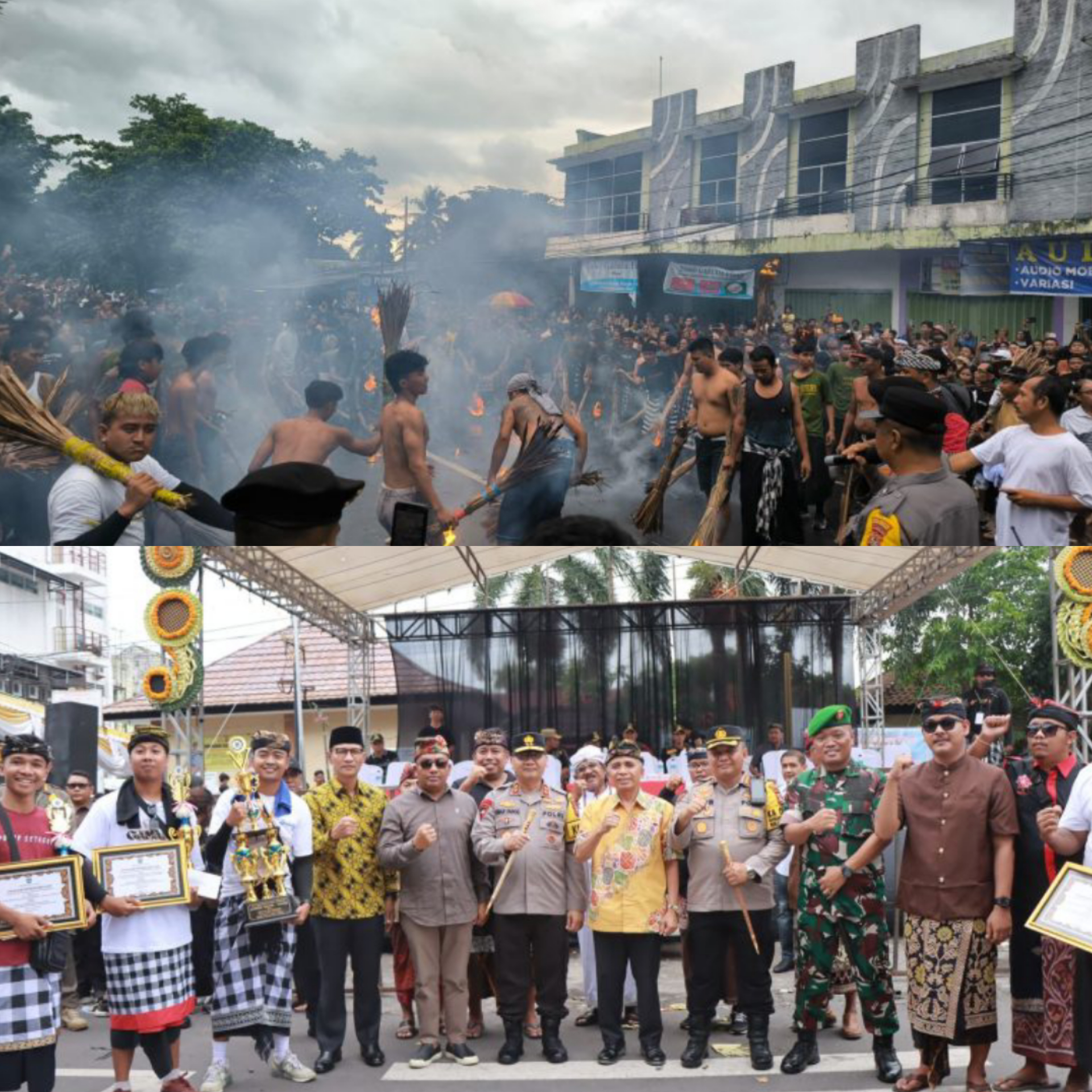 perang-api-tradisi-umat-hindu-di-mataram-sambut-perayaan-hari-nyepi