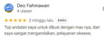 Testimoni Google Review - Deo Fahmawan
