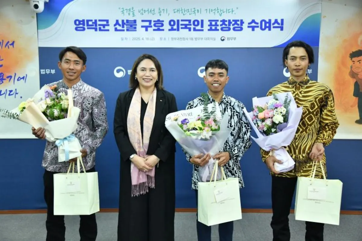 Aksi Heroik Bikin Terharu! Tiga WNI Ini Diberi Penghargaan Khusus dari Pemerintah Korea Selatan
