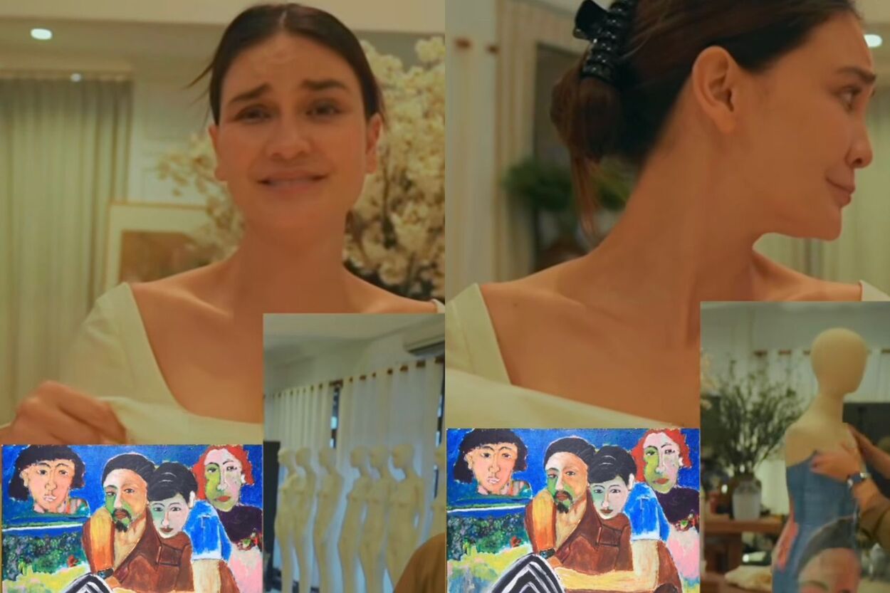 Intip Gaun Luna Maya Bergambar Wajah Sang Ayah, Simbol Cinta yang Abadi