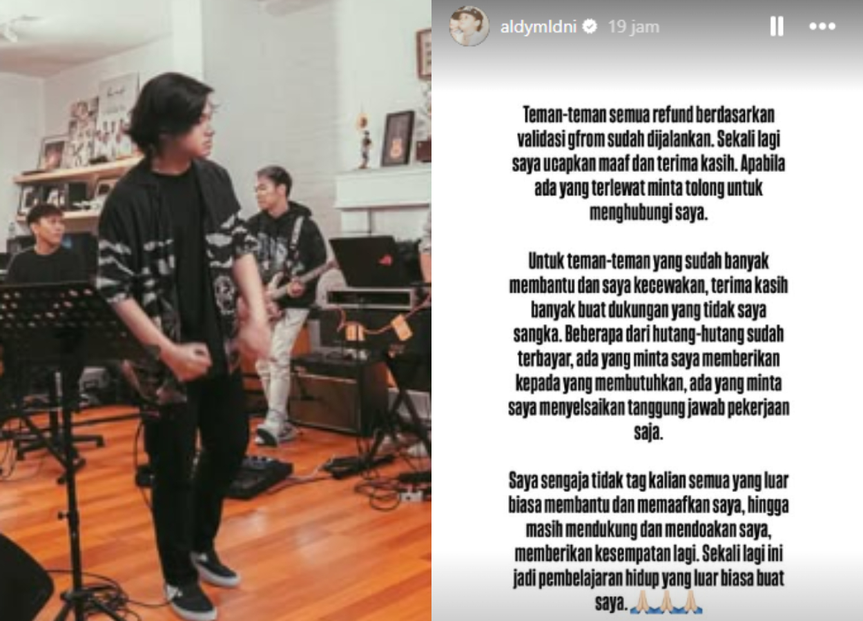 Aldy Maldini Akhirnya Balikin Uang Fans yang Tertipu! Klarifikasi & Janji Tanggung Jawabnya Bukan Omong Kosong