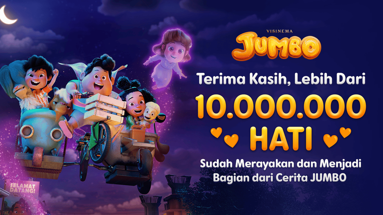 Film Animasi JUMBO Sukses Tembus 10 Juta Penonton dalam 60 Hari, Lewatin Rekor KKN Desa Penari