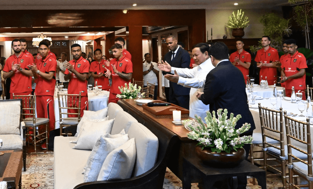 Presiden Prabowo Sambut Timnas Indonesia Usai Kemenangan Bersejarah dengan Makan Siang Khusus