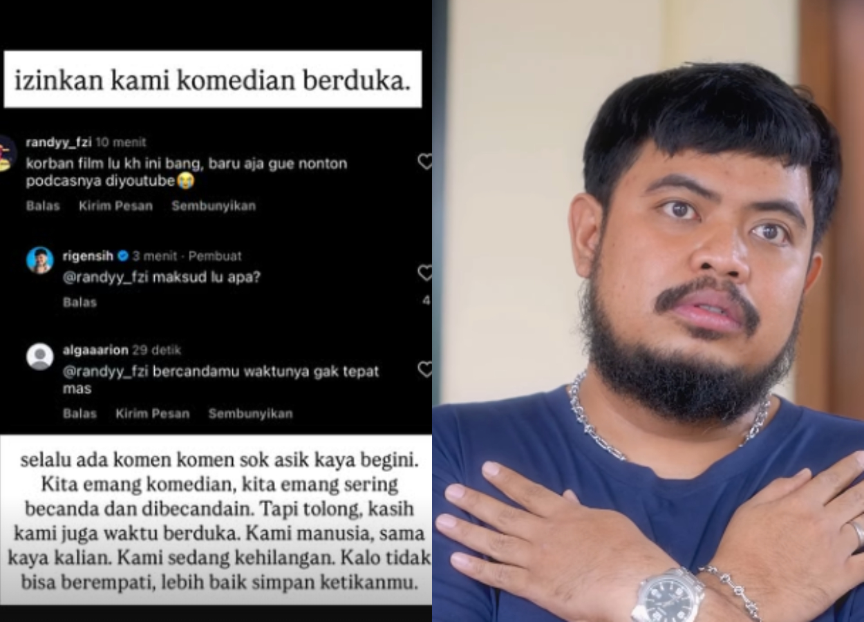 Rigen Murka Dapat Komentar Bercanda Soal Kepergian Gusti Irawan Wibowo: "Kami Komedian, Tapi Kami Juga Manusia!"