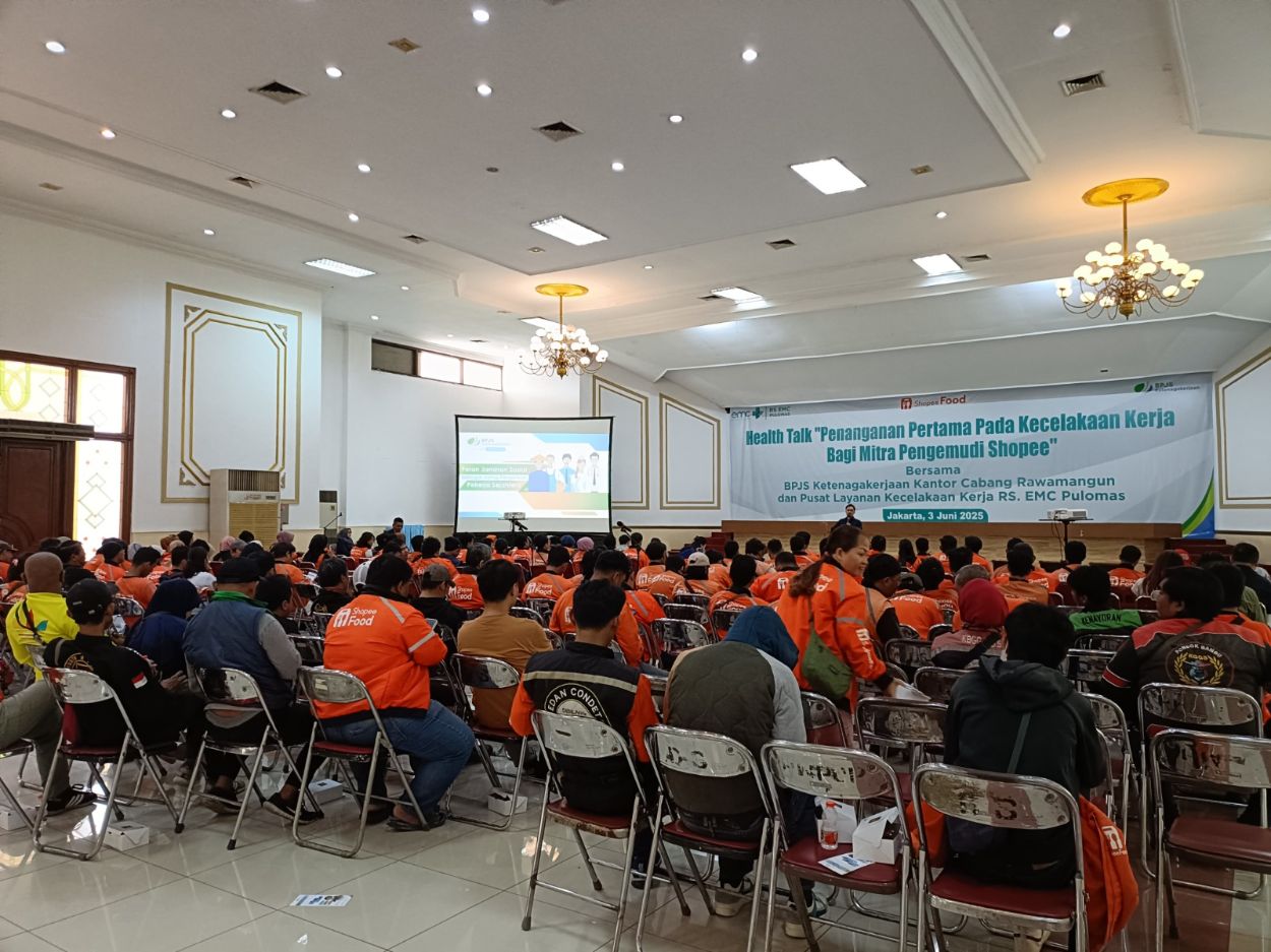 Driver Shopee Wajib Simak! BPS Ketenagakerjaan Rawamangun & RS EMC Pulomas Bahas Soal Kecelakaan Kerja dan Perlindungan Sosial