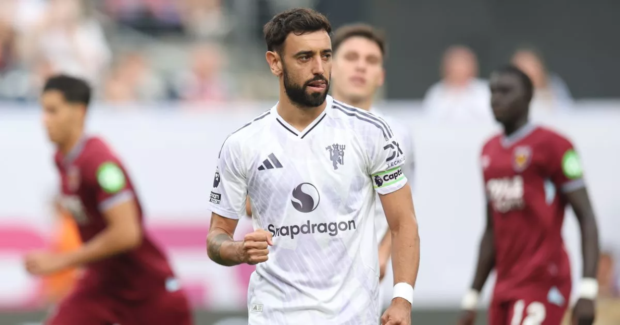 Setan Merah Tundukkan West Ham 2-1 Lewat Dua Gol Bruno Fernandes di New Jersey