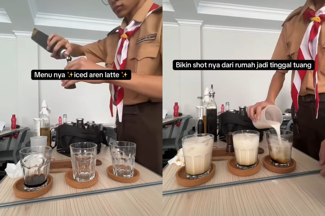 Siswa Ini Jualan Iced Aren Latte di Kelas, Cuma Bawa 3 Gelas Sehari tapi Laris Manis!