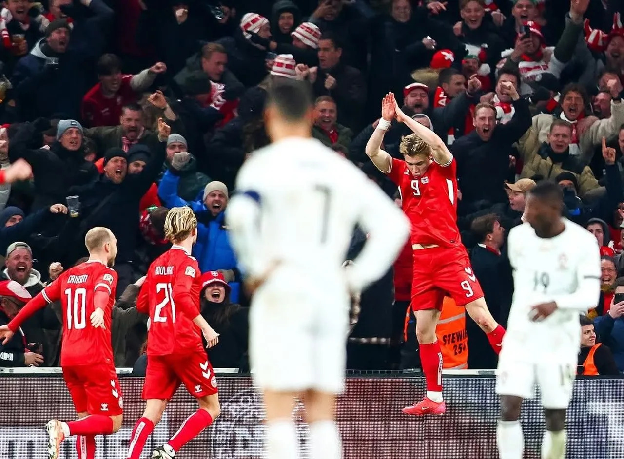 Selebrasi 'Siu' Hojlund Bikin Heboh! Denmark Bungkam Portugal 1-0 di Nations League