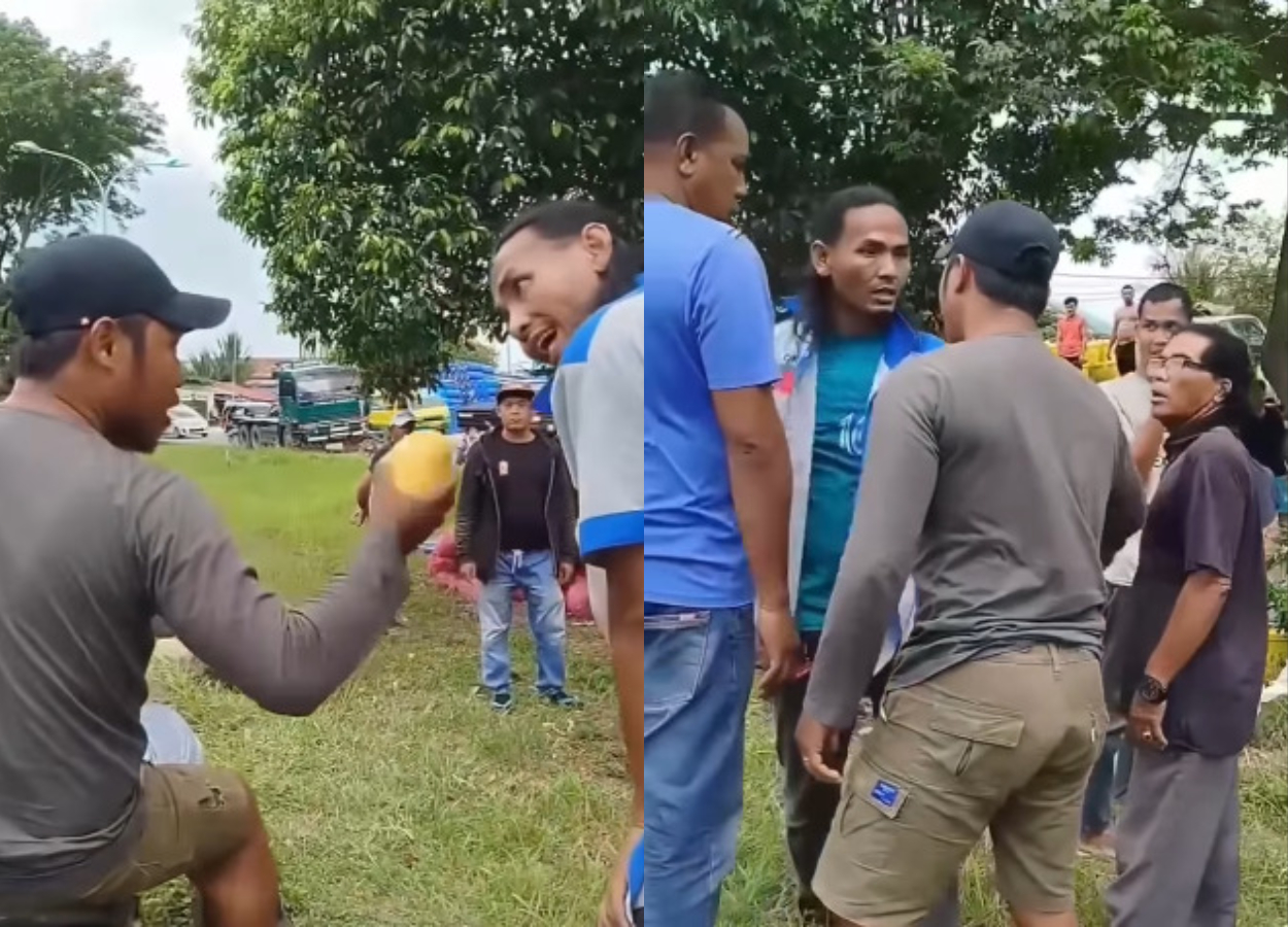 Viral Aksi Pria Ambil Buah dari Truk Kecelakaan di Batam, Netizen Geram: Gak Ada Malunya!