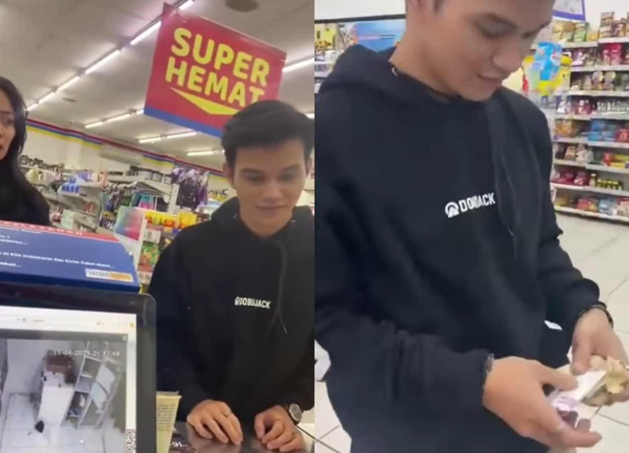 Viral! Cowok Terciduk Nyolong Duit di Minimarket, Ceweknya Auto Malu Total: "Astagfirullah, Bikin Malu!"