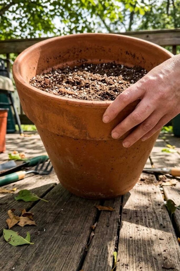 Repotting Container-Grown Nance