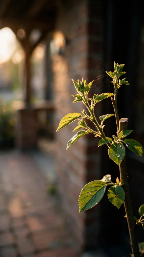 Young living tree after light pruning