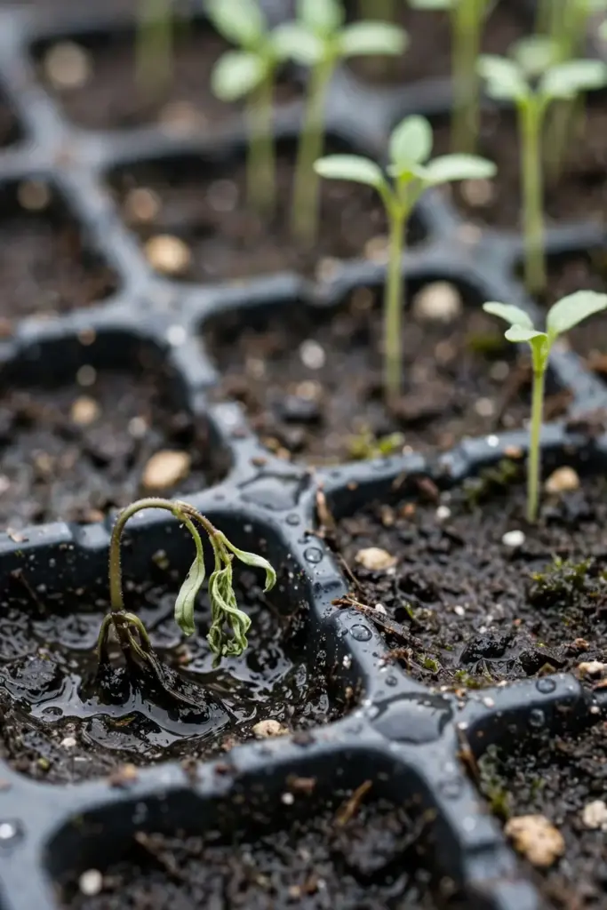 Cumin seedling collapsed at the soil line from damping off