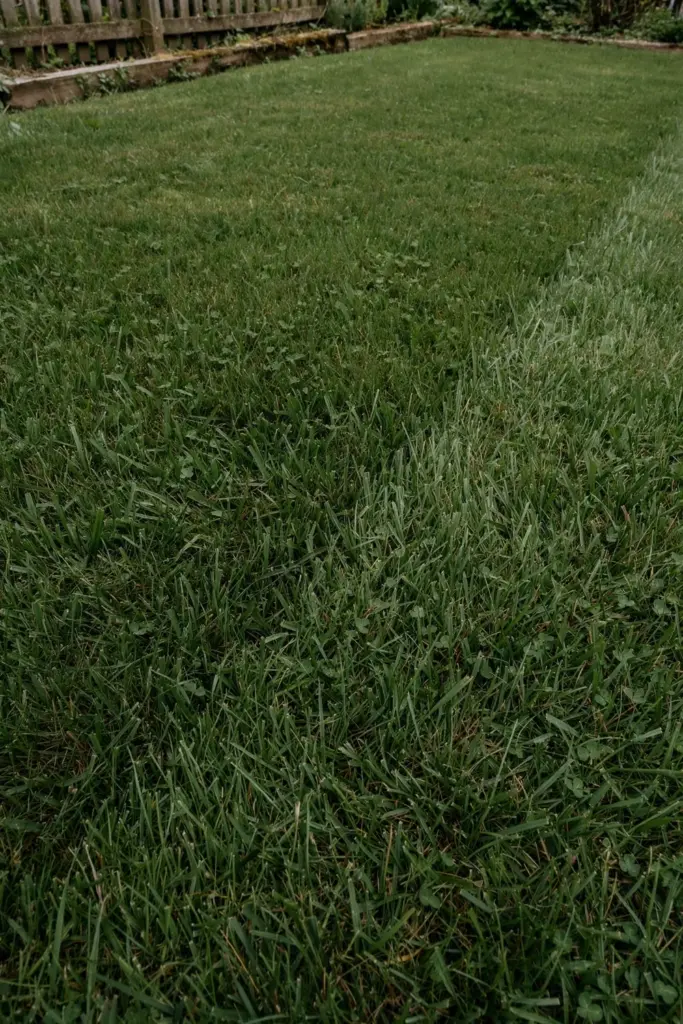 Dense healthy lawn canopy with no bare ground showing