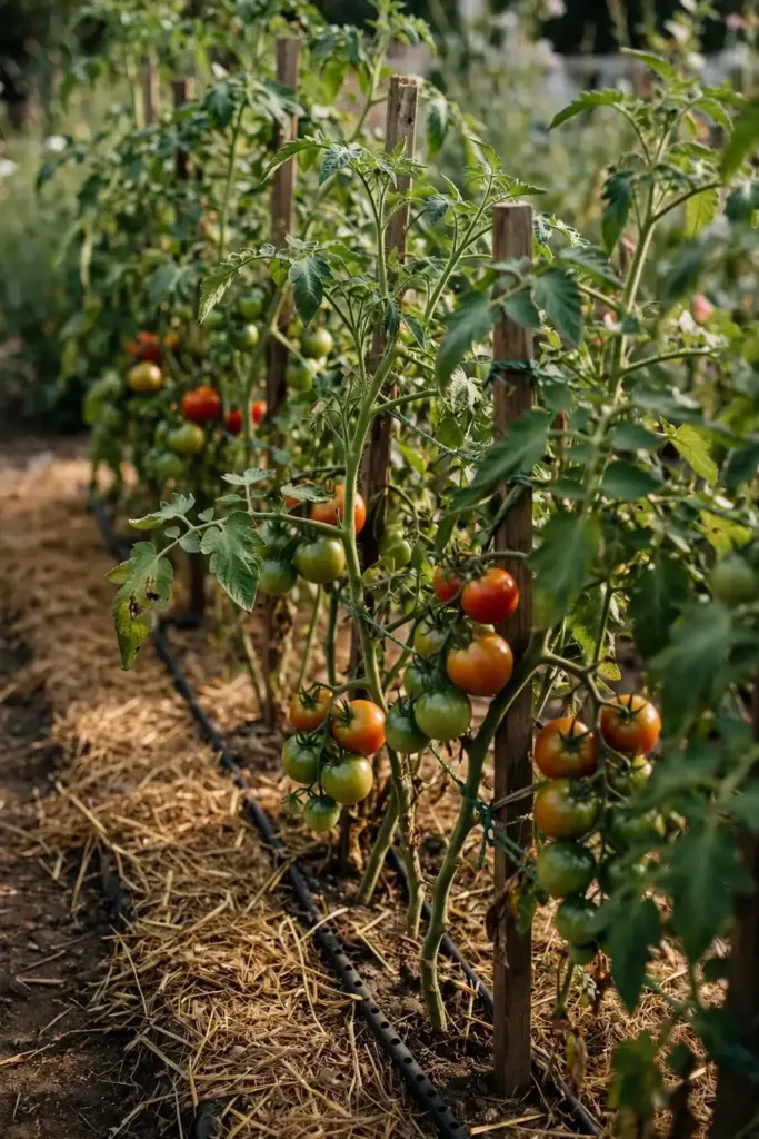 My own bed growing healthy resistant tomatoes despite Fusarium in the soil.